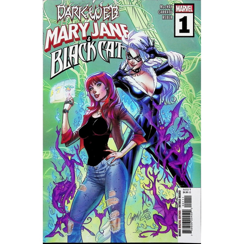 Mary Jane & Black Cat #1 Dark Web J Scott Campbell‎ Cover Marvel 2023 VF/NM